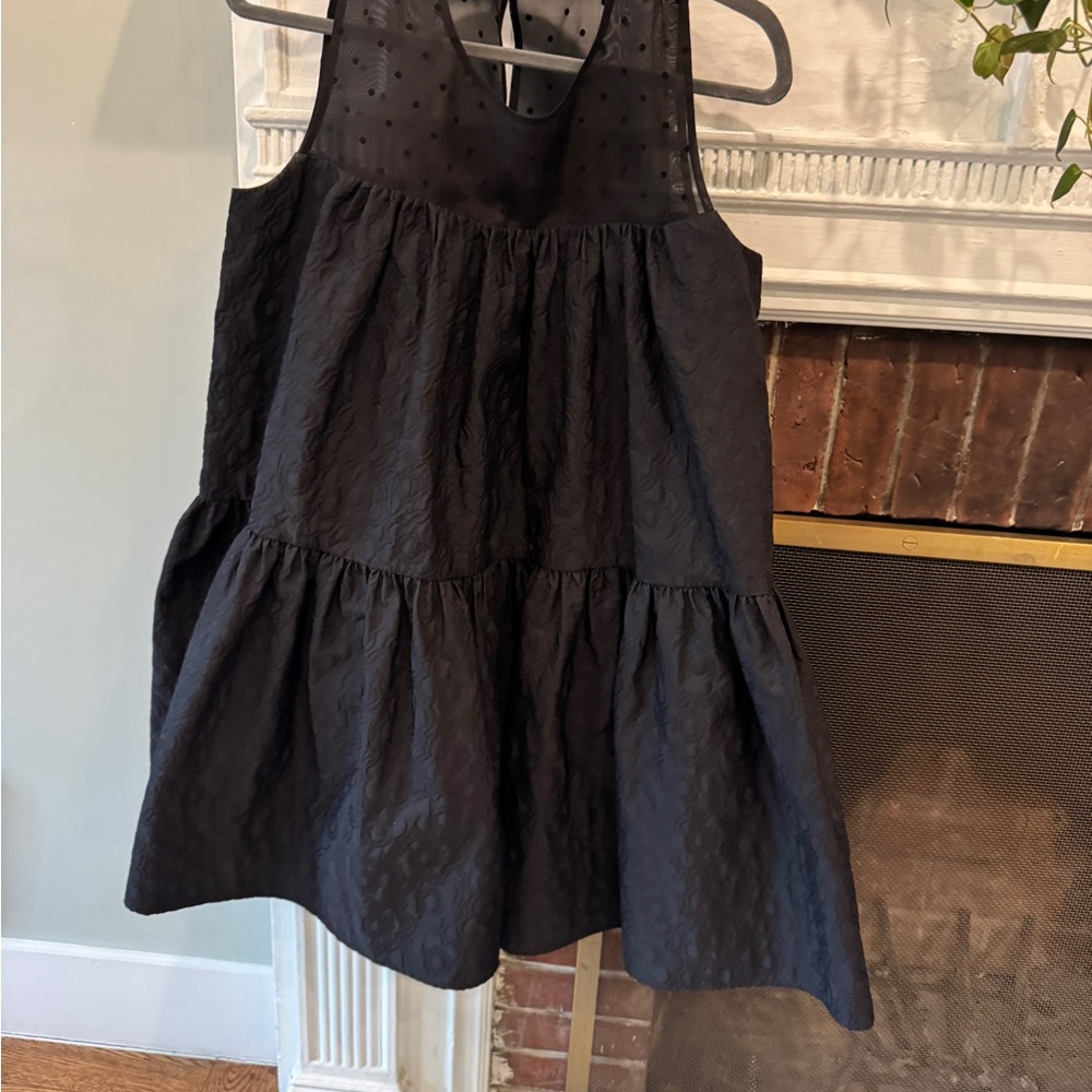 Black flowy mini dress